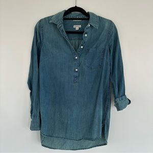 Merona Long Sleeve Denim Tunic Size Small